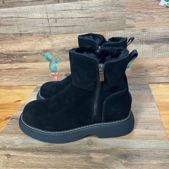 Religious Comfort Nottingham Waterproof Faux Fur Lined ankle boot black sz 9.5 - Picture 5 of 10